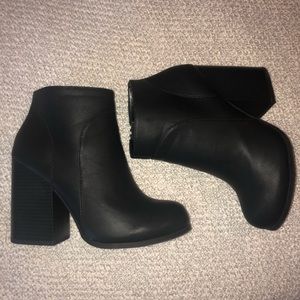 Heeled Black Booties